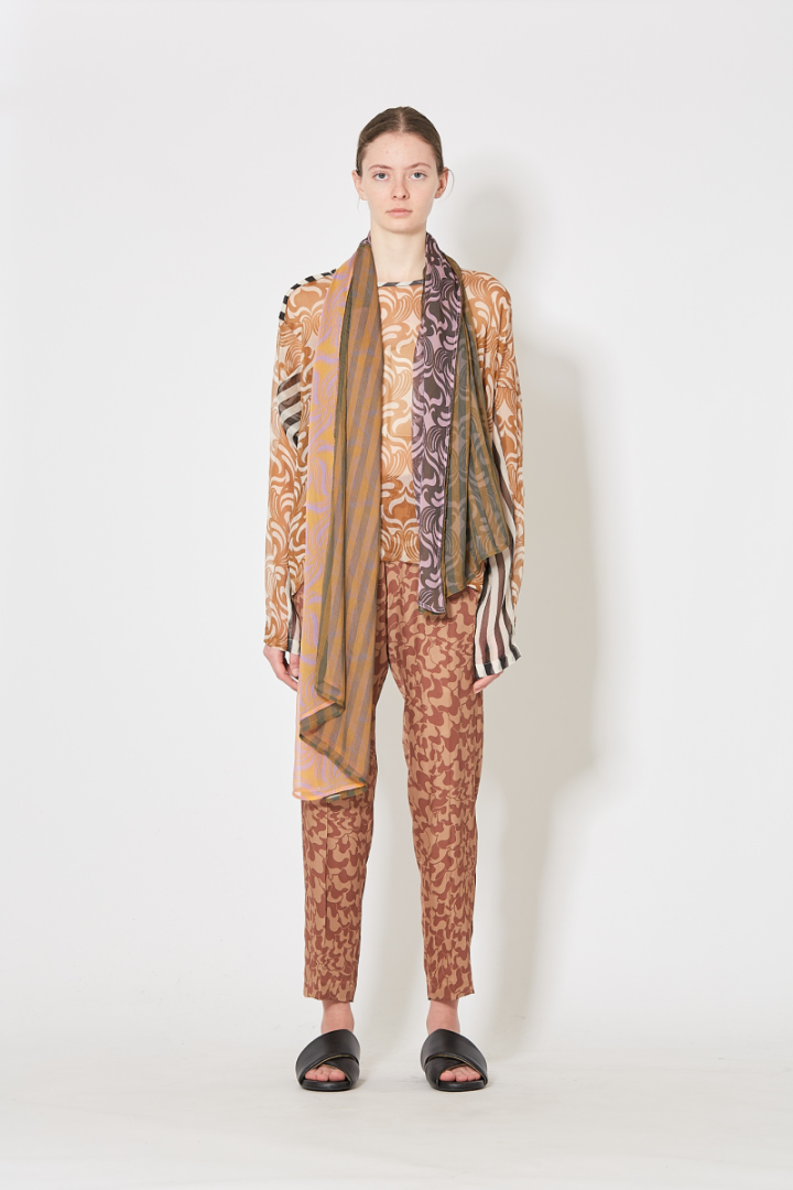 Palmira Pants - Brown/Orange