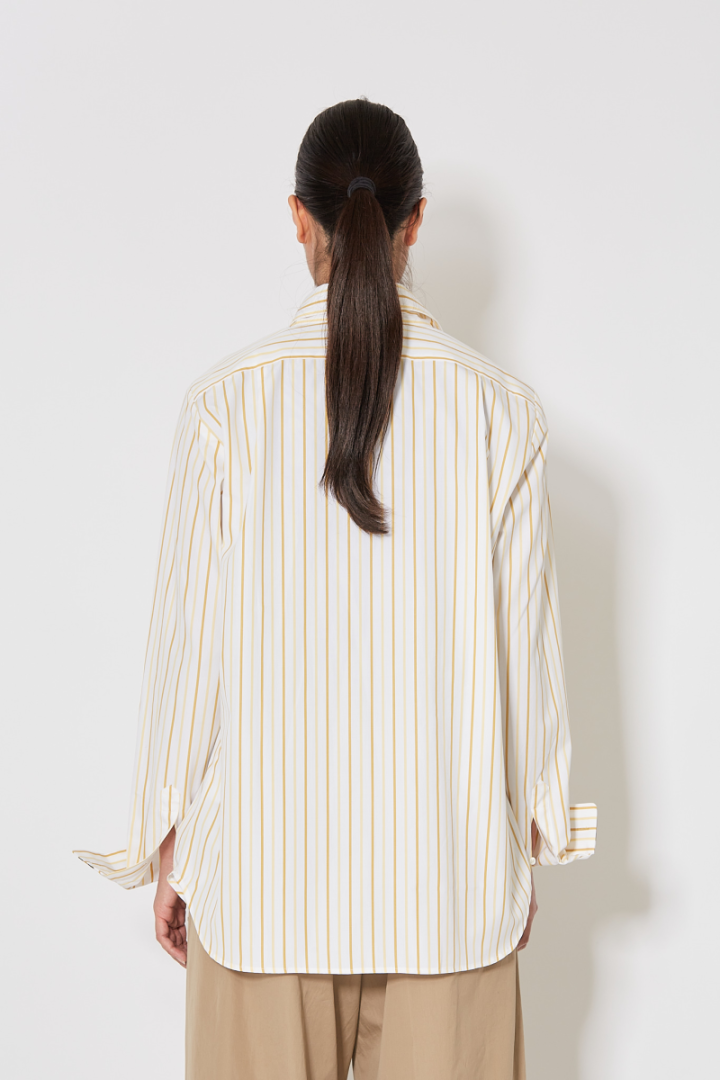Celina Tape Shirt - White/Yellow