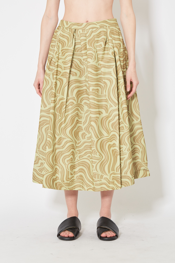 Soni Skirt - Green/Brown