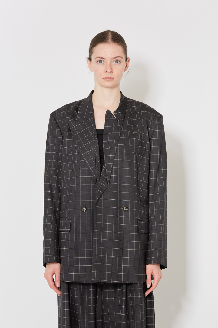 Black Jack Blazer - Grey/White