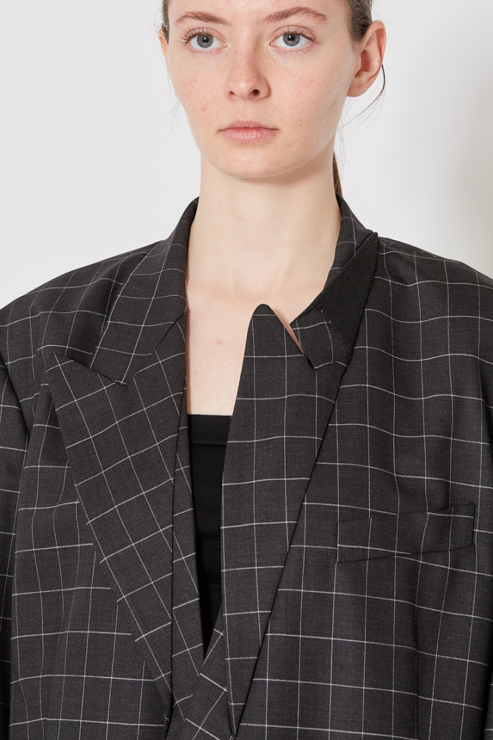 Black Jack Blazer - Grey/White