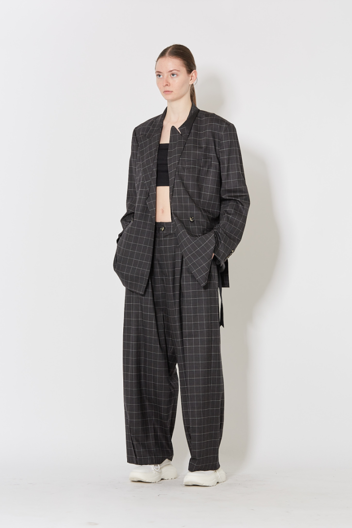 Black Jack Blazer - Grey/White