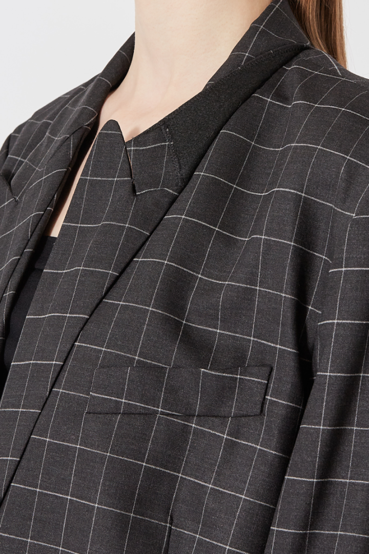 Black Jack Blazer - Grey/White