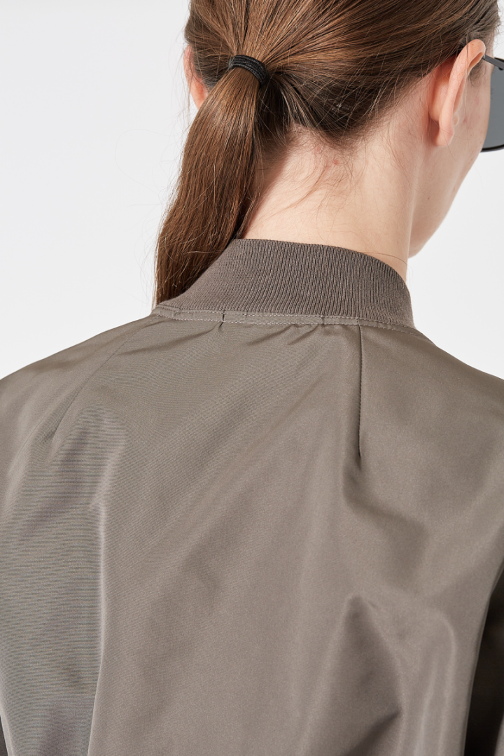 Collage Bomber - Grey/Brown