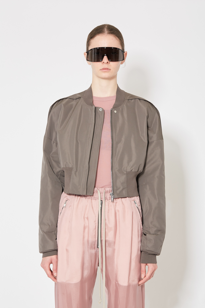 Collage Bomber - Grey/Brown