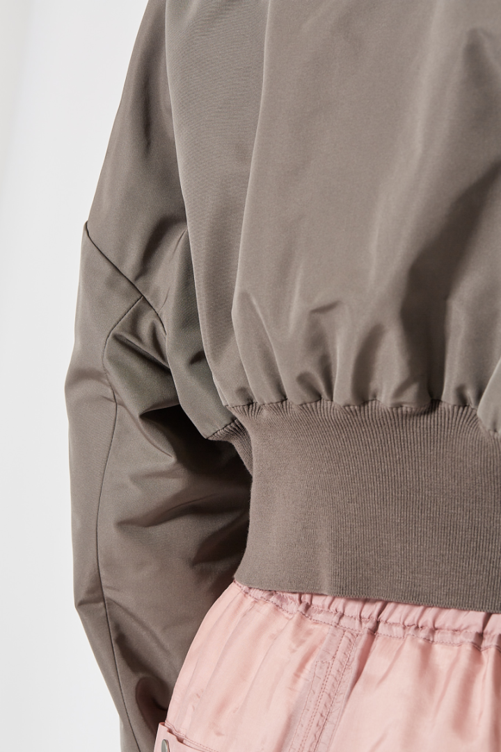 Collage Bomber - Grey/Brown