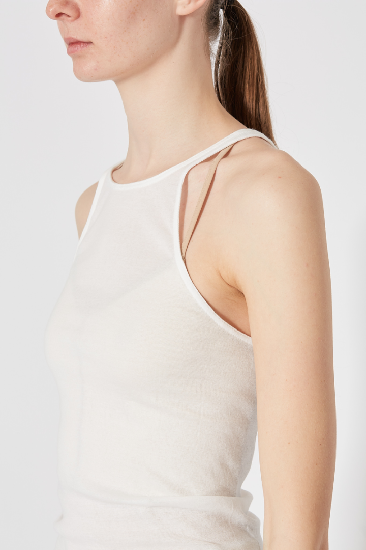 Racer Back Tank - Off White