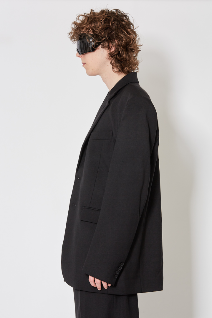 Boxy Tailored Jacket - Black