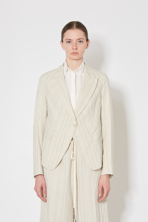 Spencer Jacket - Off White Striped