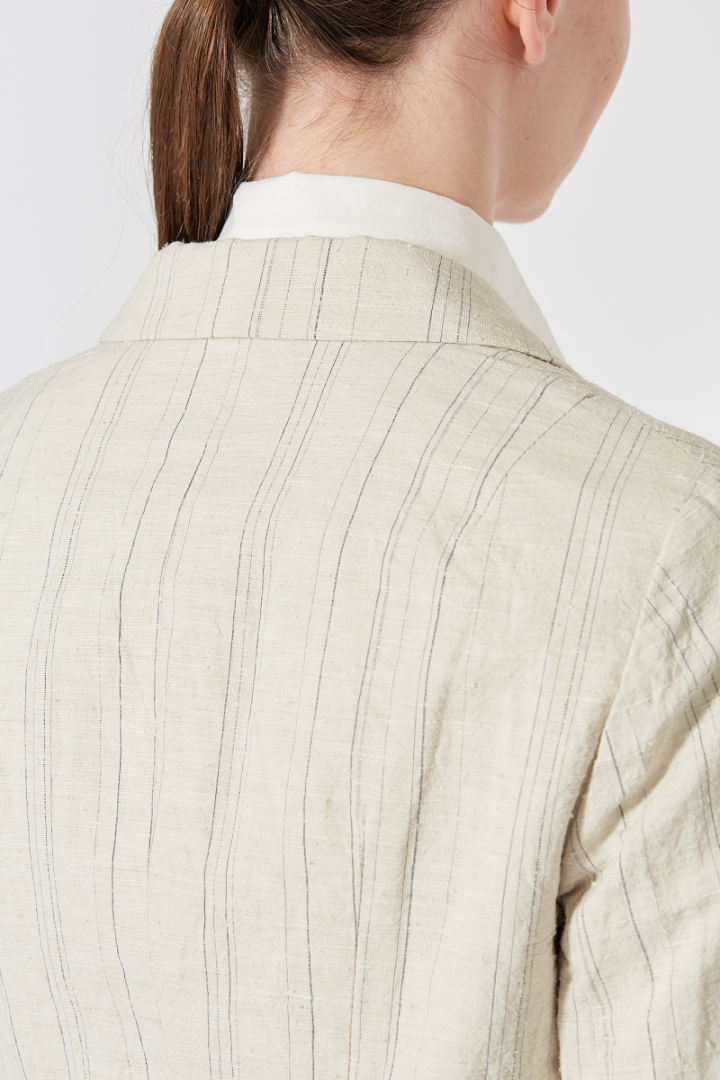 Spencer Jacket - Off White Striped Spencer Jacket - Off White Striped