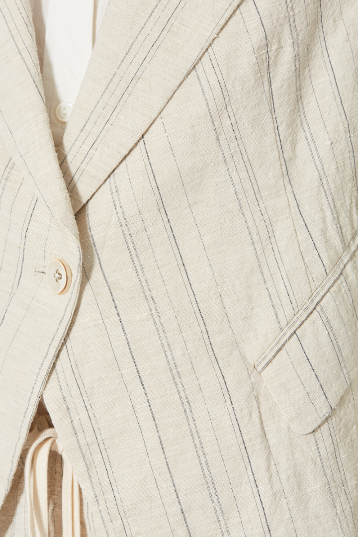 Spencer Jacket - Off White Striped Spencer Jacket - Off White Striped