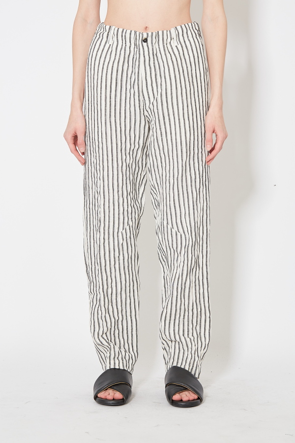 Lounge Pants - Off White/ Black Striped
