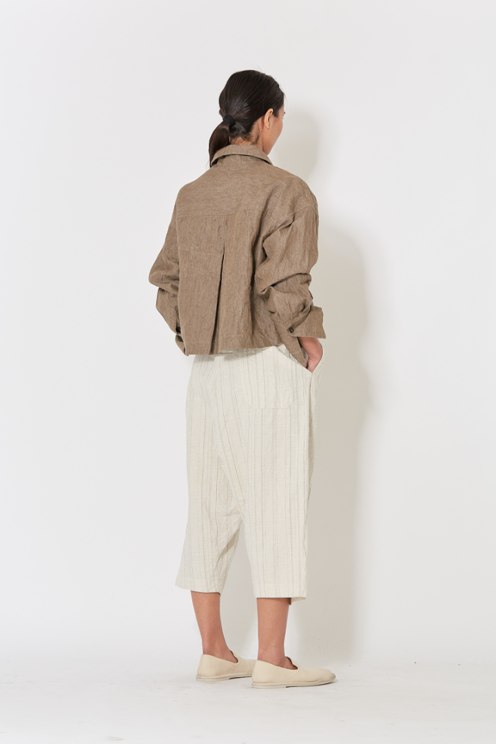 Oversized Trucker Jacket - Brown