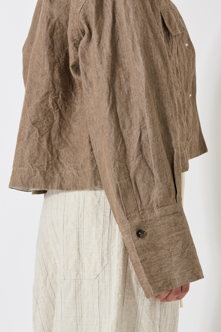 Oversized Trucker Jacket - Brown