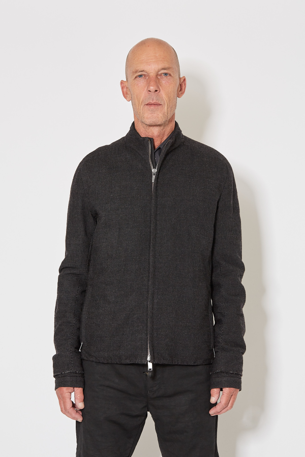 H Jacket Wool Gabardine - Grey
