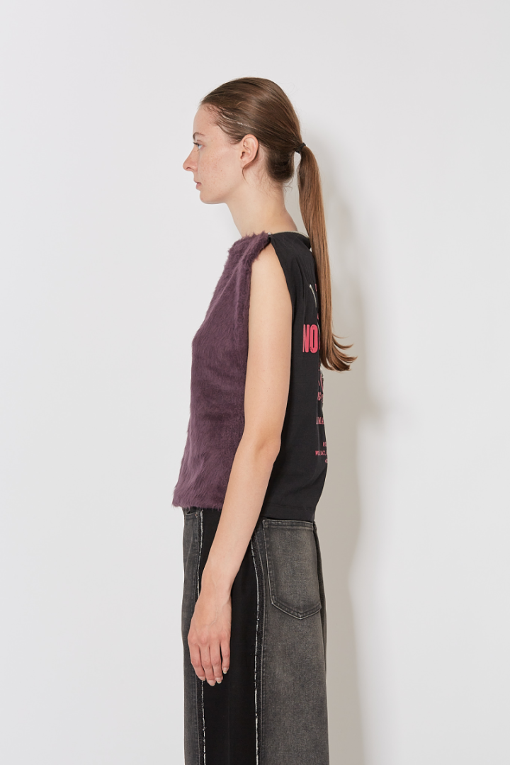 Top Sleeveless - Purple/Black