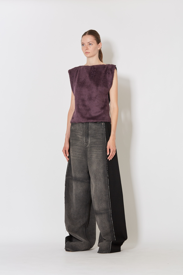 Top Sleeveless - Purple/Black