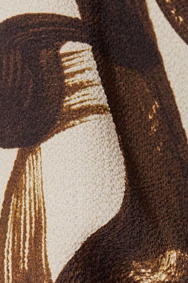 Clari Top - Brown/Off White