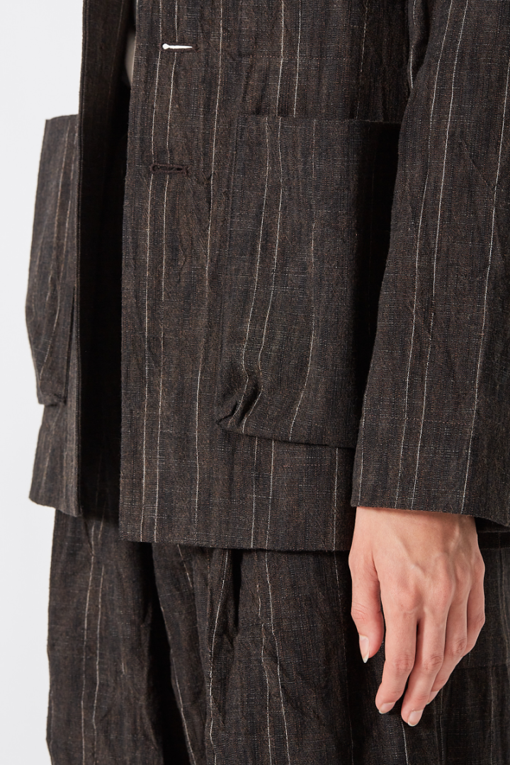The Photographer Jacket - Brown Striped