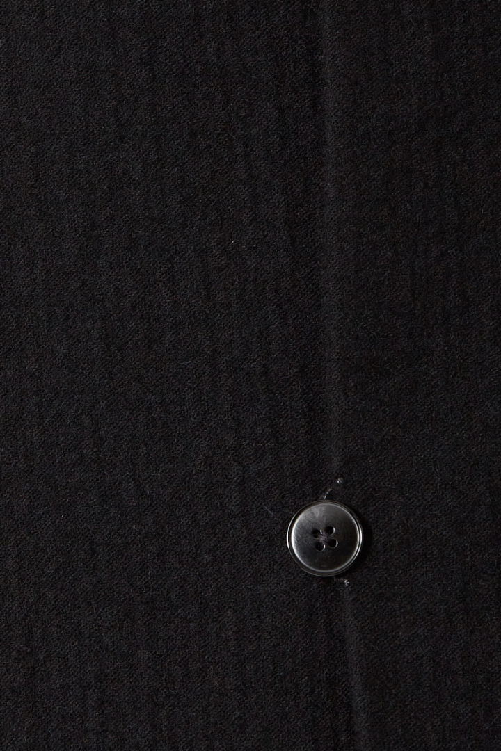 Vertical Pocket Fittet Coat w/Zip - Black