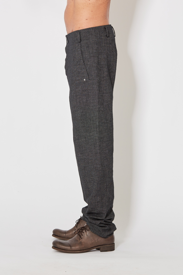 3 Pocket Straight Leg Medium Fit Pants - Black/Grey