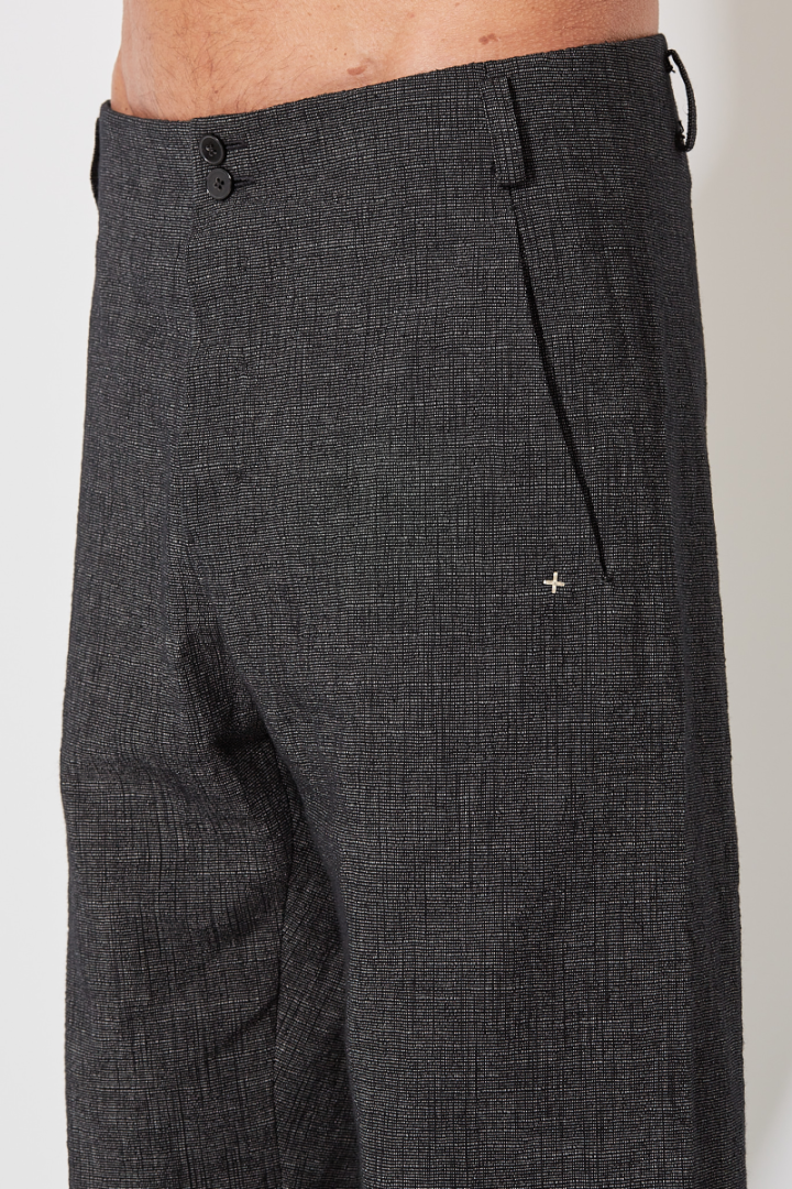 3 Pocket Straight Leg Medium Fit Pants - Black/Grey