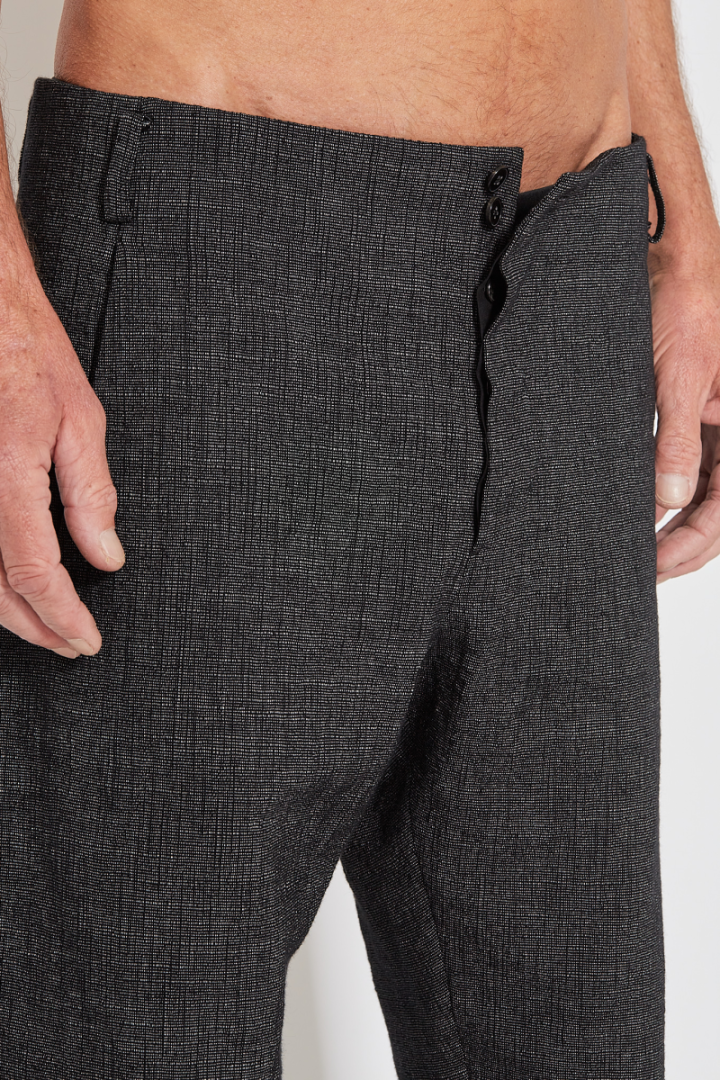 3 Pocket Straight Leg Medium Fit Pants - Black/Grey