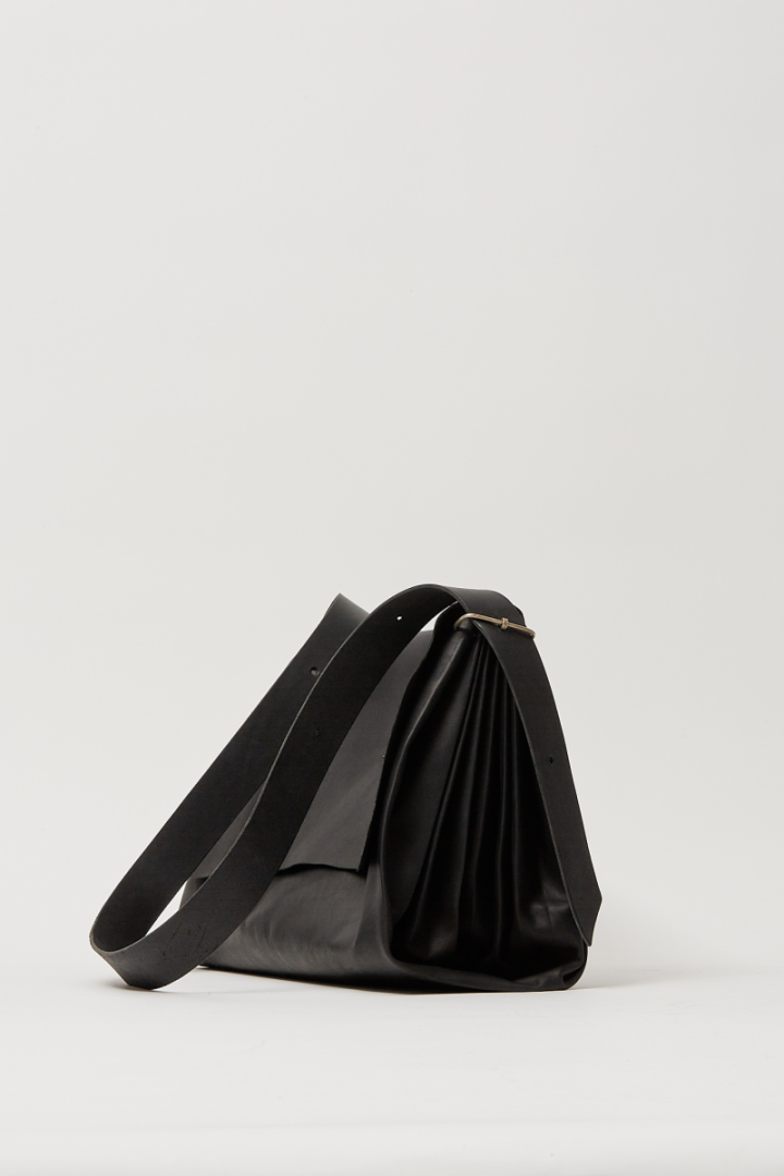 Medium Expandable Accordion Bag - Black