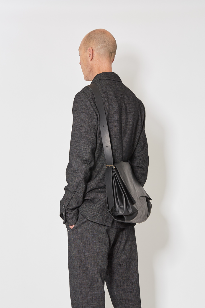 Medium Expandable Accordion Bag - Black