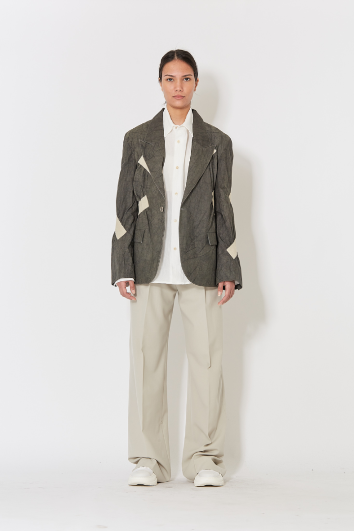 2 Front Pocket Oversize Shirt - Off White