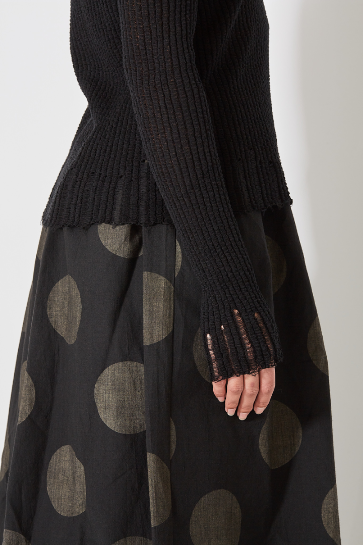 Long Slv Top - Black