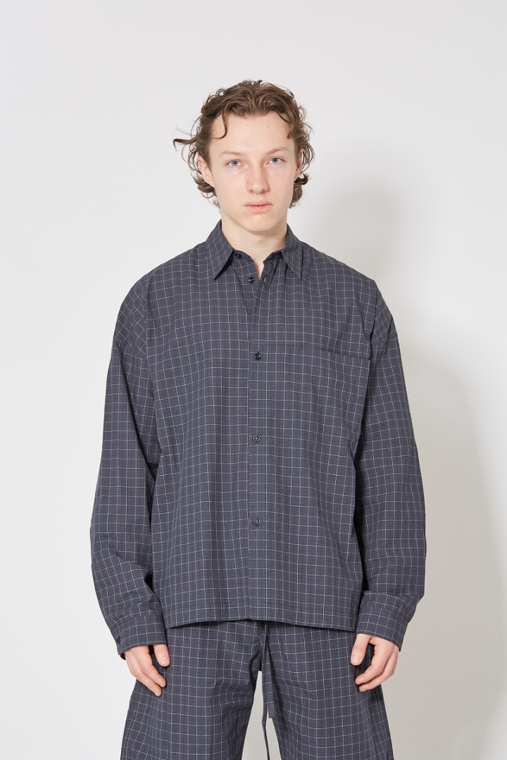 Pocket Parka Shirt - Blue Check