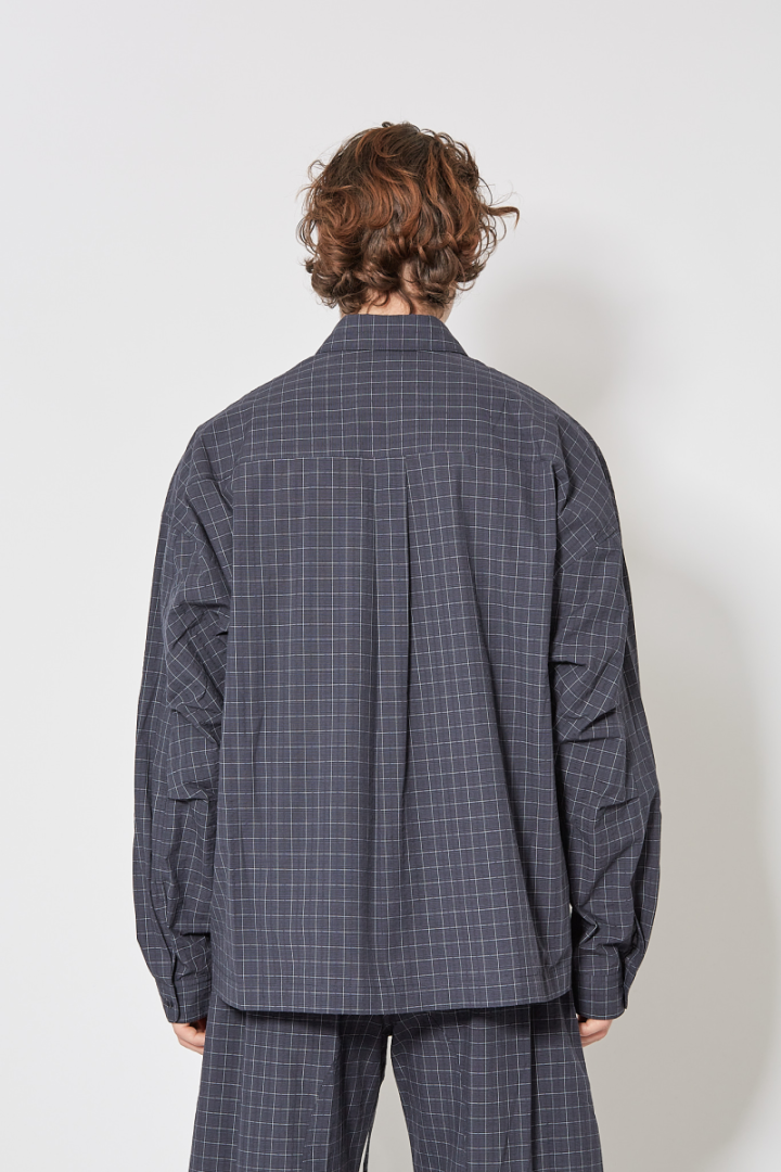 Pocket Parka Shirt - Blue Check
