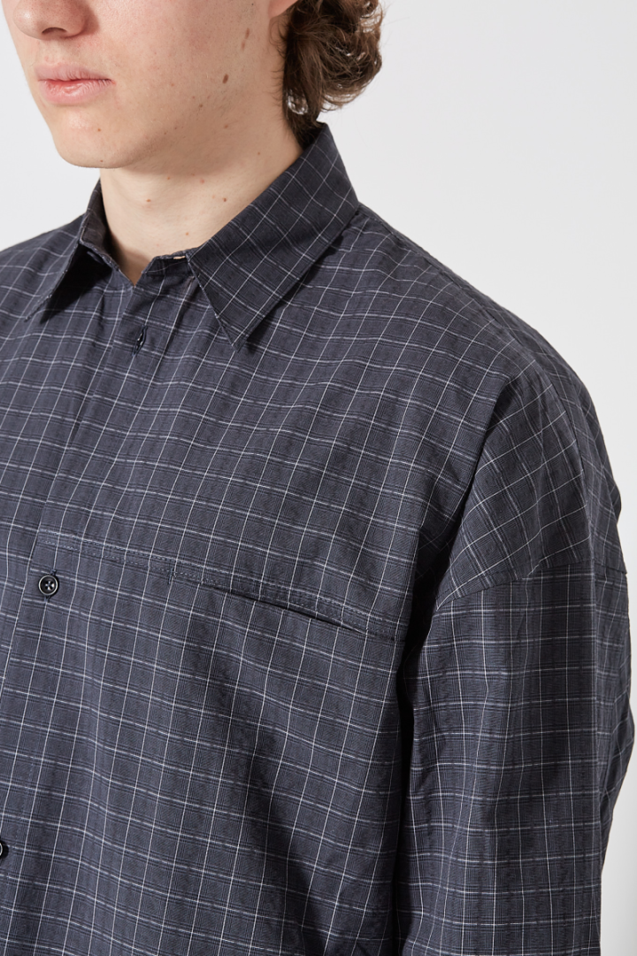 Pocket Parka Shirt - Blue Check