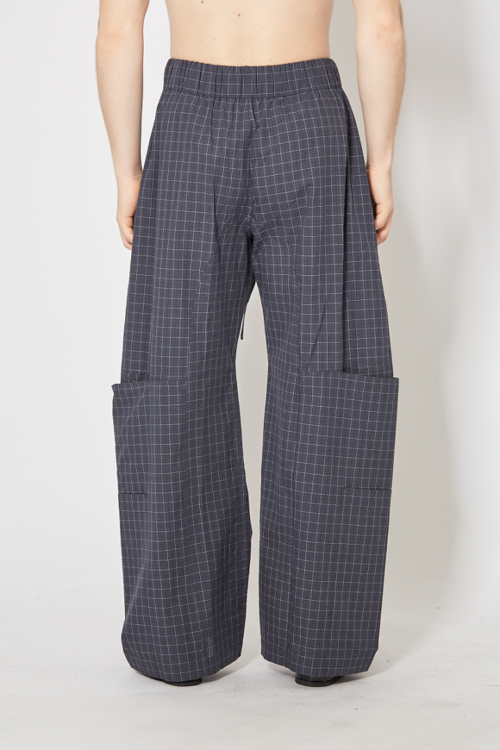Parachute Trouser - Blue Check