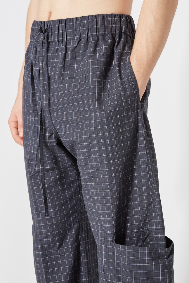 Parachute Trouser - Blue Check