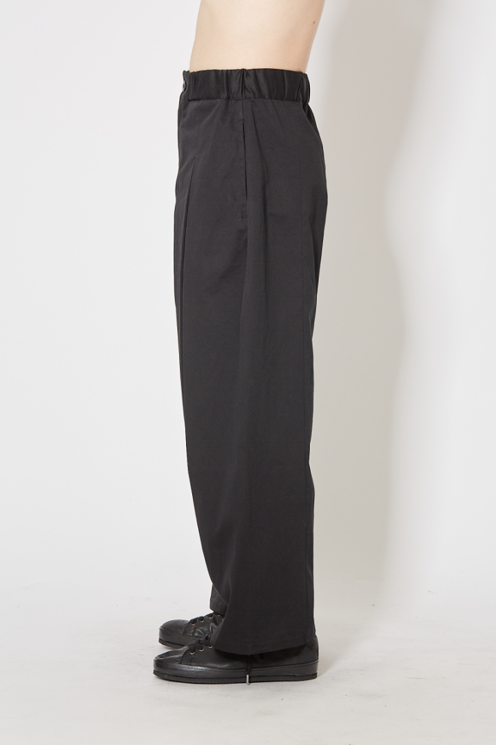 Box Pleat Trouser - Black