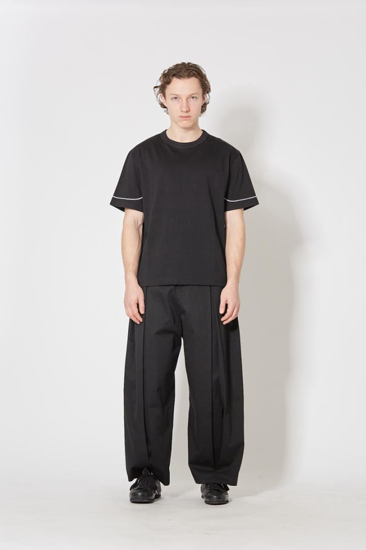 Box Pleat Trouser - Black