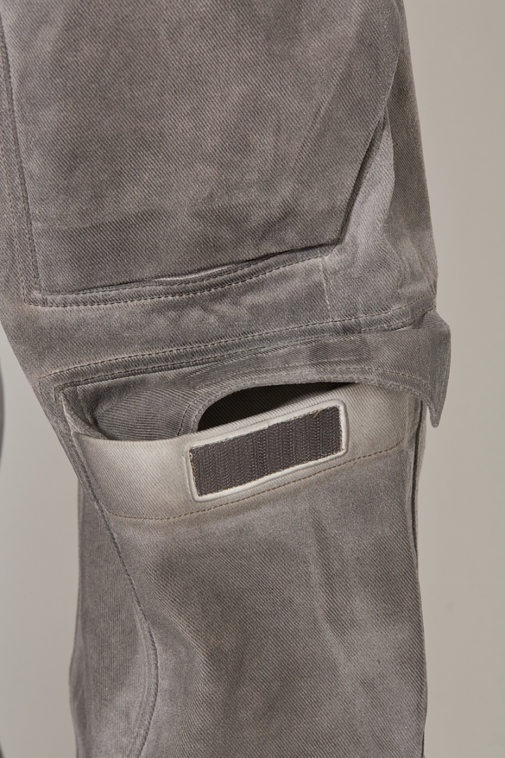 Double Cargo Jeans - Grey