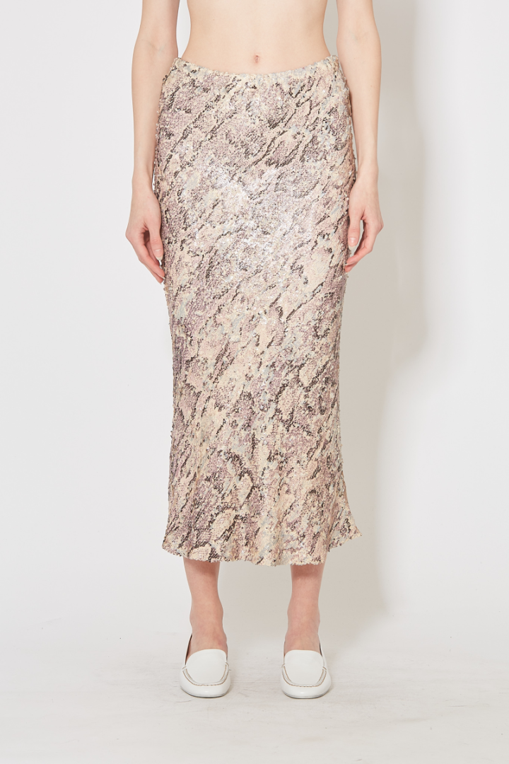Separ Emb Skirt - Rose Snake Print