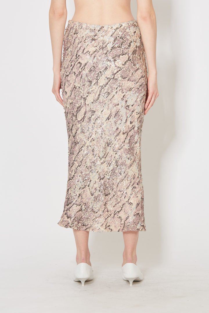 Separ Emb Skirt - Rose Snake Print