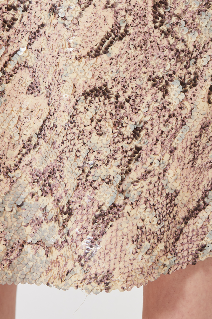 Separ Emb Skirt - Rose Snake Print