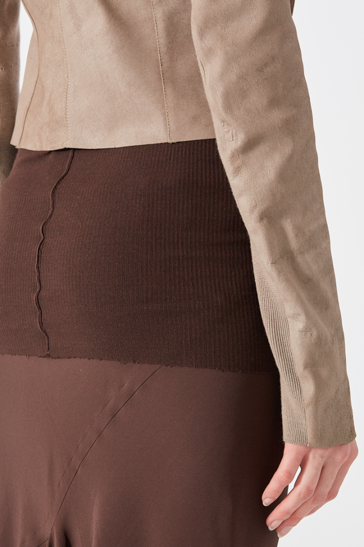 Low Neck Biker - Brown