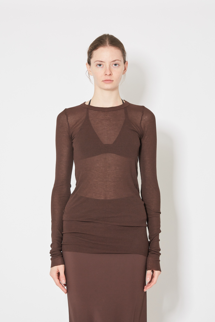 Rib LS T - Brown