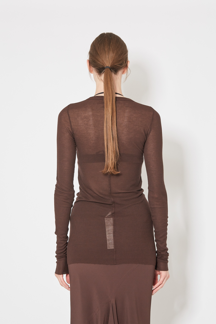 Rib LS T - Brown