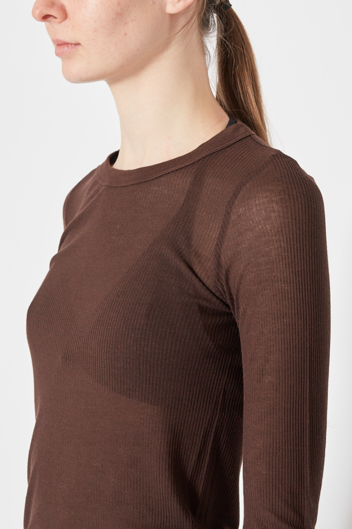 Rib LS T - Brown