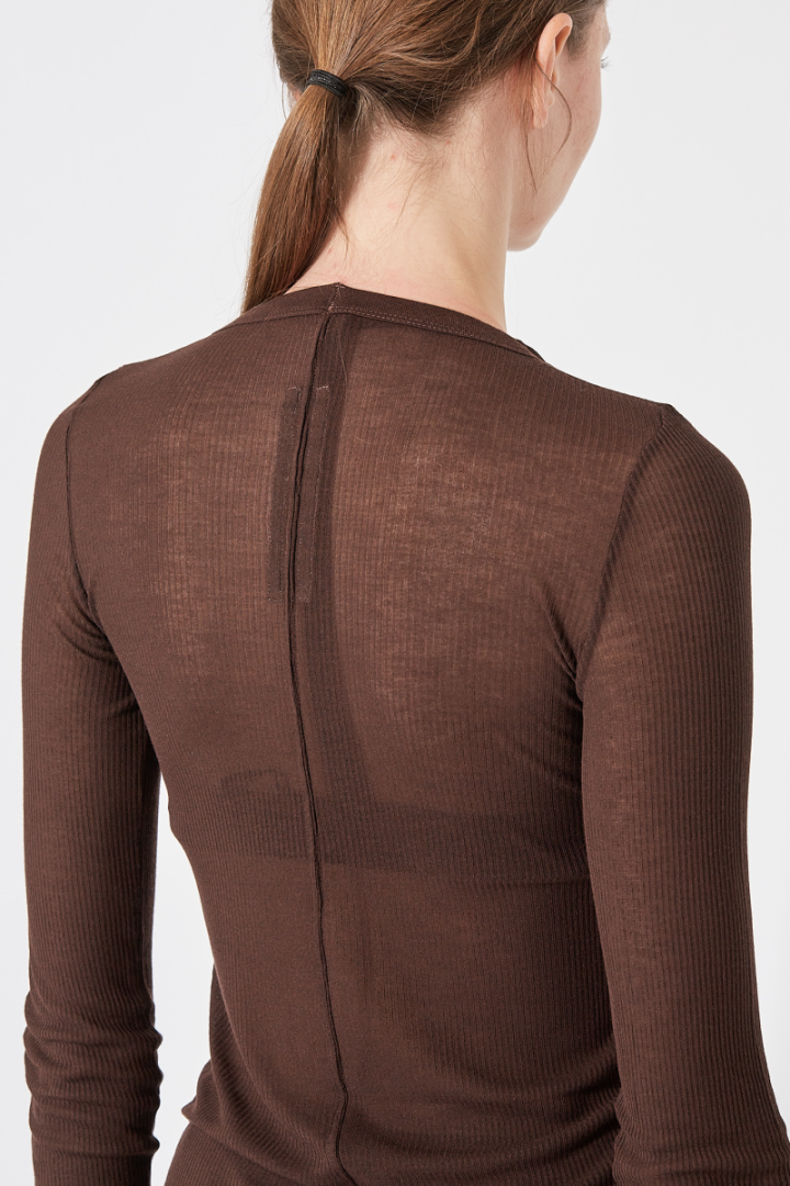 Rib LS T - Brown