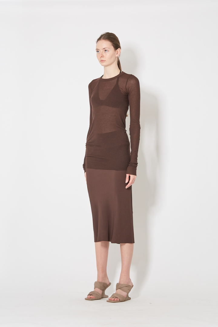 Rib LS T - Brown