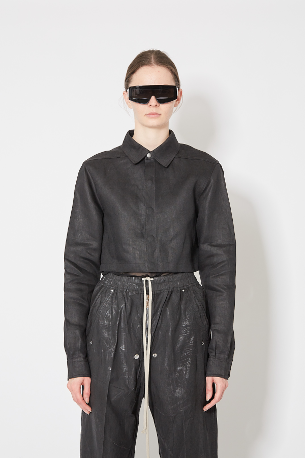 Cropped Outershirt - Black