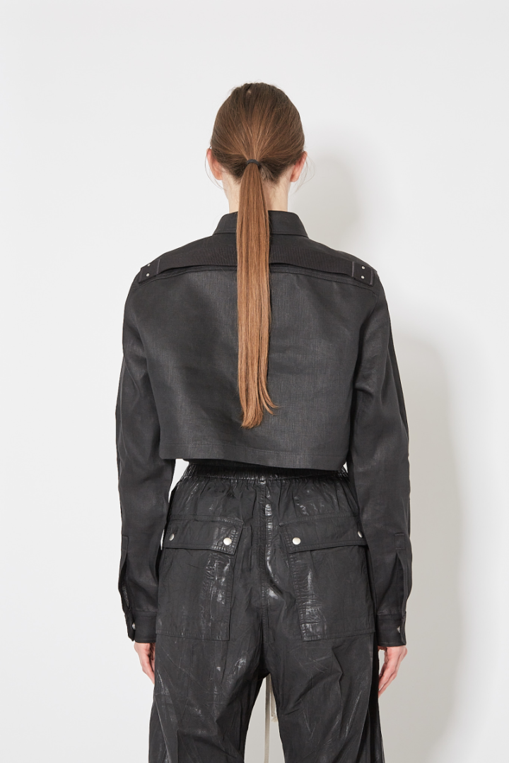 Cropped Outershirt - Black